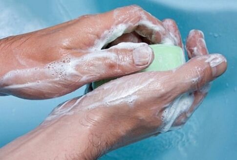 hand washing to prevent parasite infection